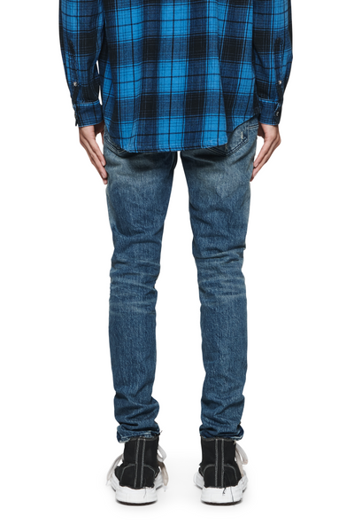 Purple Brand P001 Indigo Color Weft Buckshot Jean