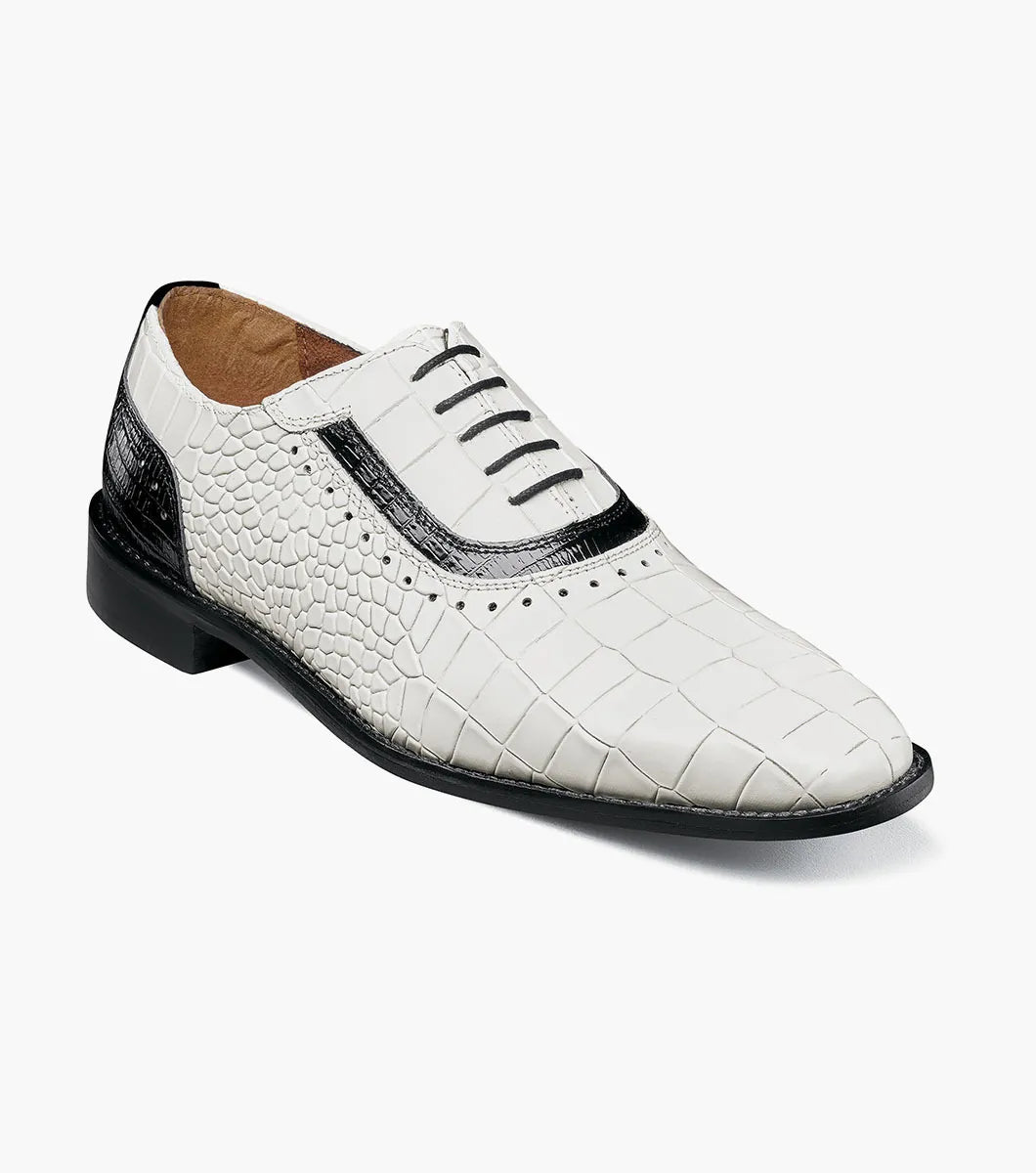 Stacy Adams Dress Shoe - Riccardi - 9.5 / Black / White / 25575 Stacy Adams Dress Shoe - Riccardi - 9.5 / Black / White / 25575