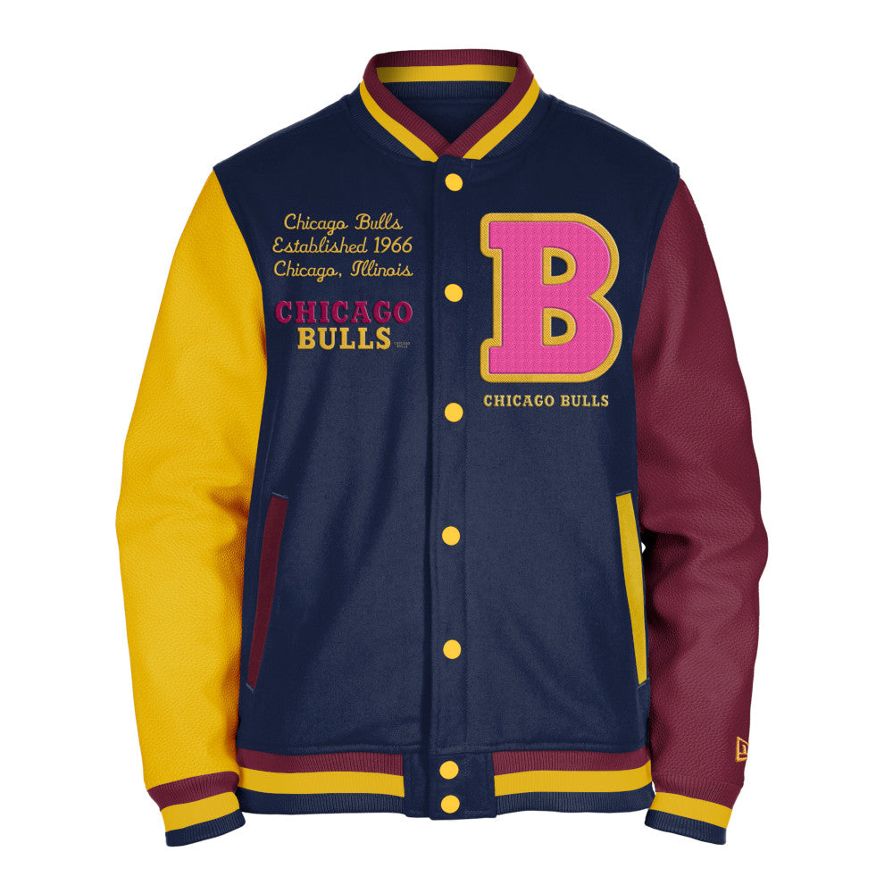 Yellow Chicago Bulls NBA Two Tone Jacket - Genuine Leather Jackets