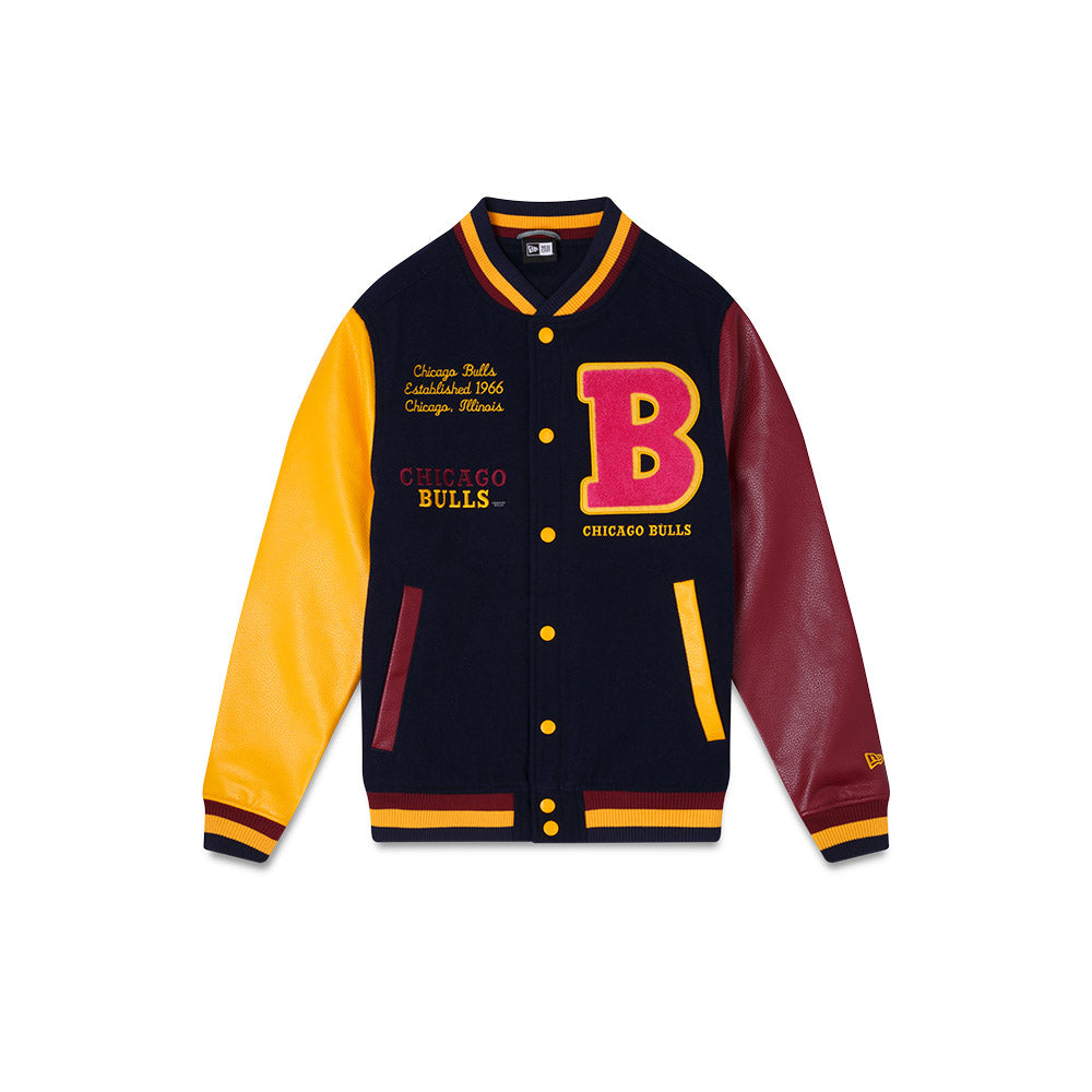 New Era Jacket - Chicago Bulls L / Navy / Burgundy / Gold / Chicago Bulls