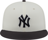 New Era Hat - New York Yankees - Cream / Black