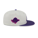 New Era Hat - Atlanta Braves - Cream / Purple