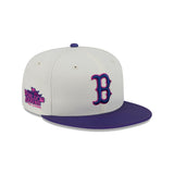 New Era Hat - Boston Red Sox - Cream / Purple