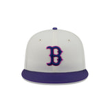 New Era Hat - Boston Red Sox - Cream / Purple