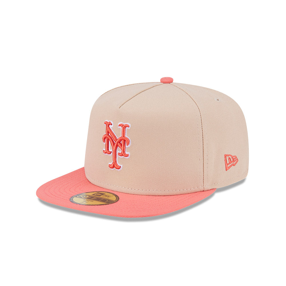 New Era Hat - New York Mets - Khaki / Coral