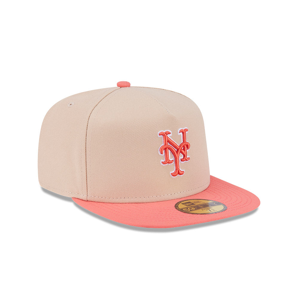 New Era Hat - New York Mets - Khaki / Coral