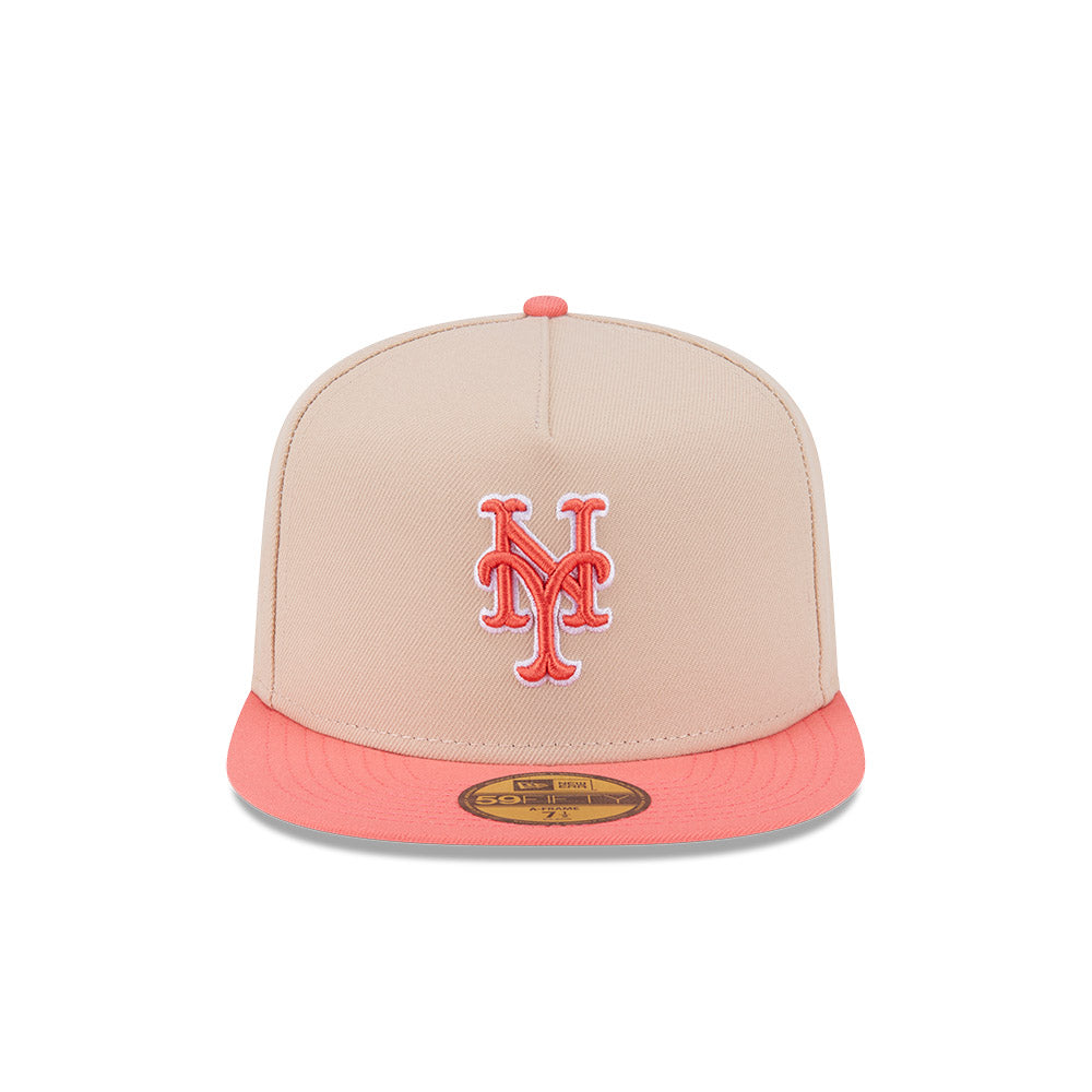 New Era Hat - New York Mets - Khaki / Coral