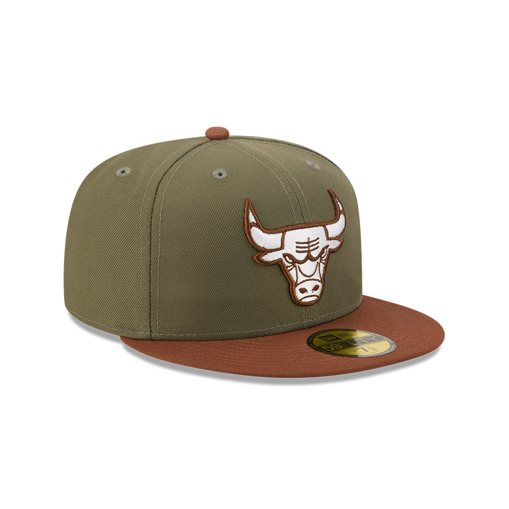 New Era Hat - Chicago Bulls - Olive / Brown