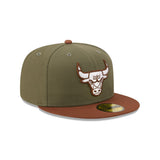 New Era Hat - Chicago Bulls - Olive / Brown