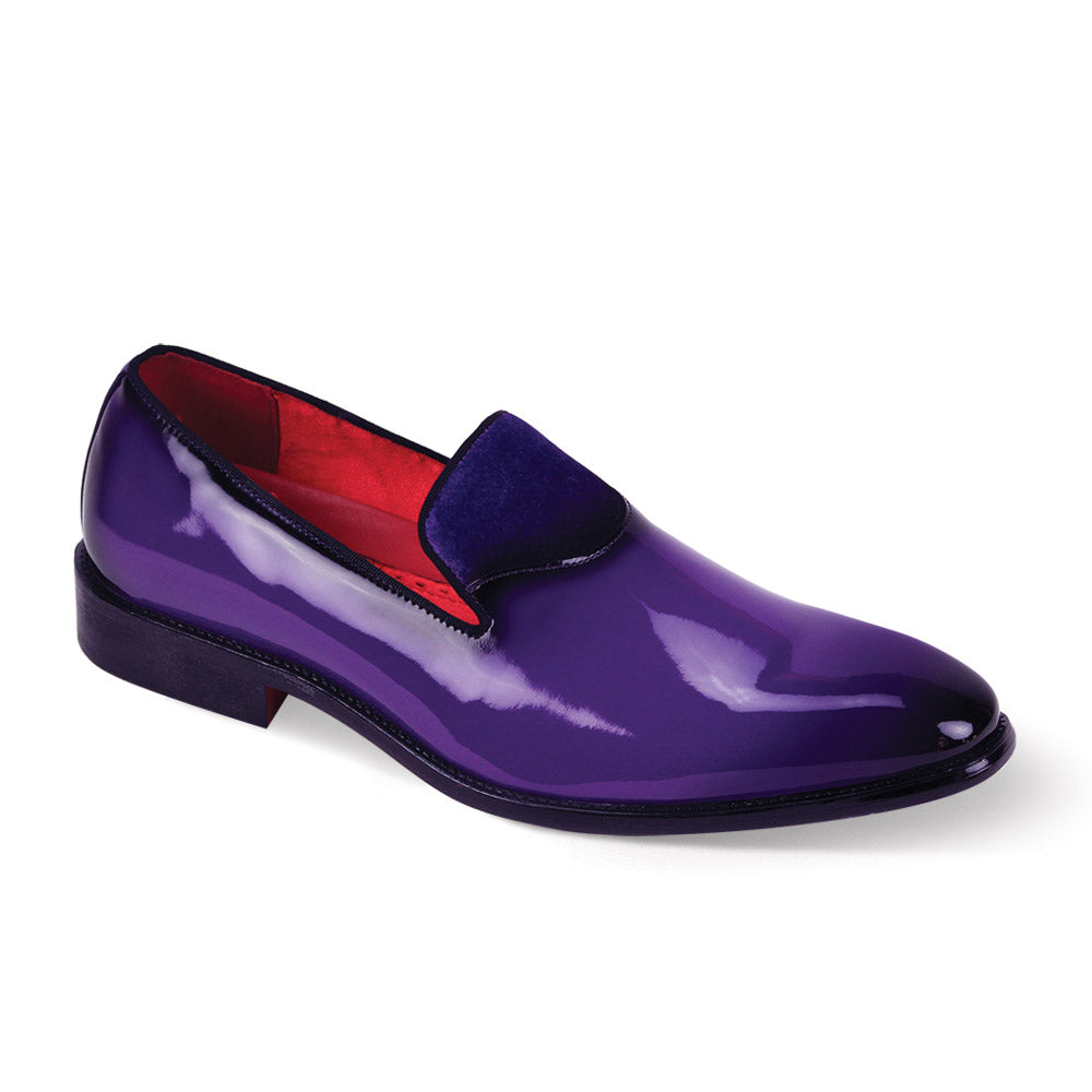 AFTER MIDNIGHT Men's Purple Patent Velvet Slip On Loafers Dress Shoes 9 AFTER MIDNIGHT Men's Purple Patent Velvet Slip On Loafers Dress Shoes 9