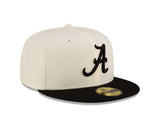 New Era Hat - Alabama Crimson Tide - Cream / Black