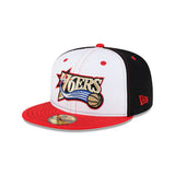 New Era Hat - Philadelphia 76ers - Black / White / Red