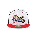 New Era Hat - Philadelphia 76ers - Black / White / Red