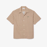 Lacoste Men's Short Sleeve Monogram Print Shirt