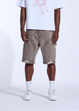 Crysp Denim Shorts - Crystal Short - Brown Washed