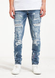 Embelllish Denim Jeans - Glacier Denim