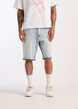 Embellish Denim Shorts - Shadow