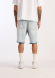Embellish Denim Shorts - Shadow