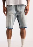 Embellish Denim Shorts - Shadow