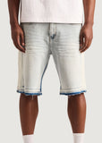 Embellish Denim Shorts - Shadow