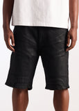Embellish Denim Shorts - Drone - Black Wax