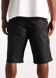 Embellish Denim Shorts - Drone - Black Wax