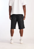 Embellish Denim Shorts - Drone - Black Wax