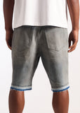 Embellish Denim Shorts - Easy Short - Light Blue