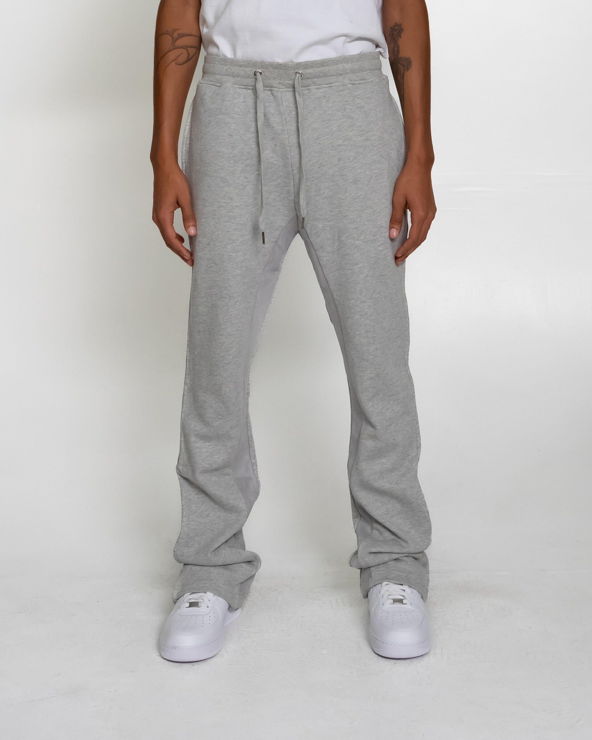 Grey Sweatpants Mens Elastic Cuff Sweatpants Organic Sweatpants