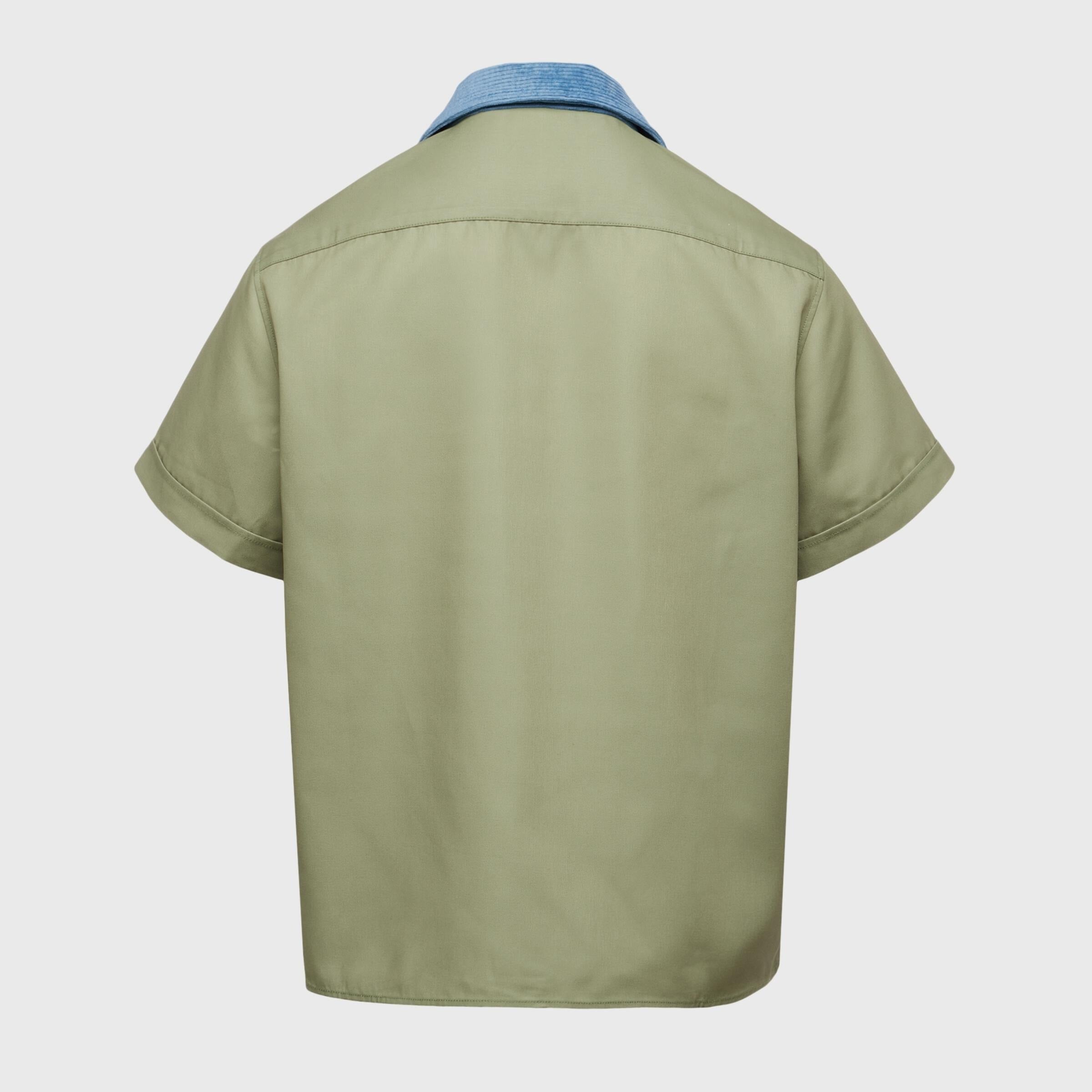 Homme + Femme Shirt - Paneled Corduroy Striped Shirt – InStyle