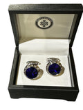 Endless Knot Men's Cufflinks - Royal Blue / Silver