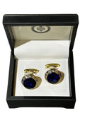 Endless Knot Men's Cufflink - Royal Blue / Gold