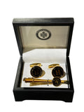 Endless Knot Men's Initial Cufflink & Tie Pin Bar Set