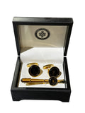 Endless Knot Men's Initial Cufflink & Tie Pin Bar Set