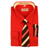 Berlioni Boy’s Dress Shirt / Tie / Hanky Sets