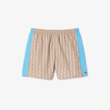 Lacoste Men's Monogram Print Swim Trunks