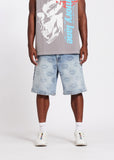 Memory Lane M Shield Debossed Pattern Shorts