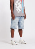 Memory Lane M Shield Debossed Pattern Shorts