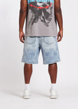 Memory Lane M Shield Debossed Pattern Shorts