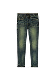 Purple Denim Jeans - Marred Vintage Verdigris