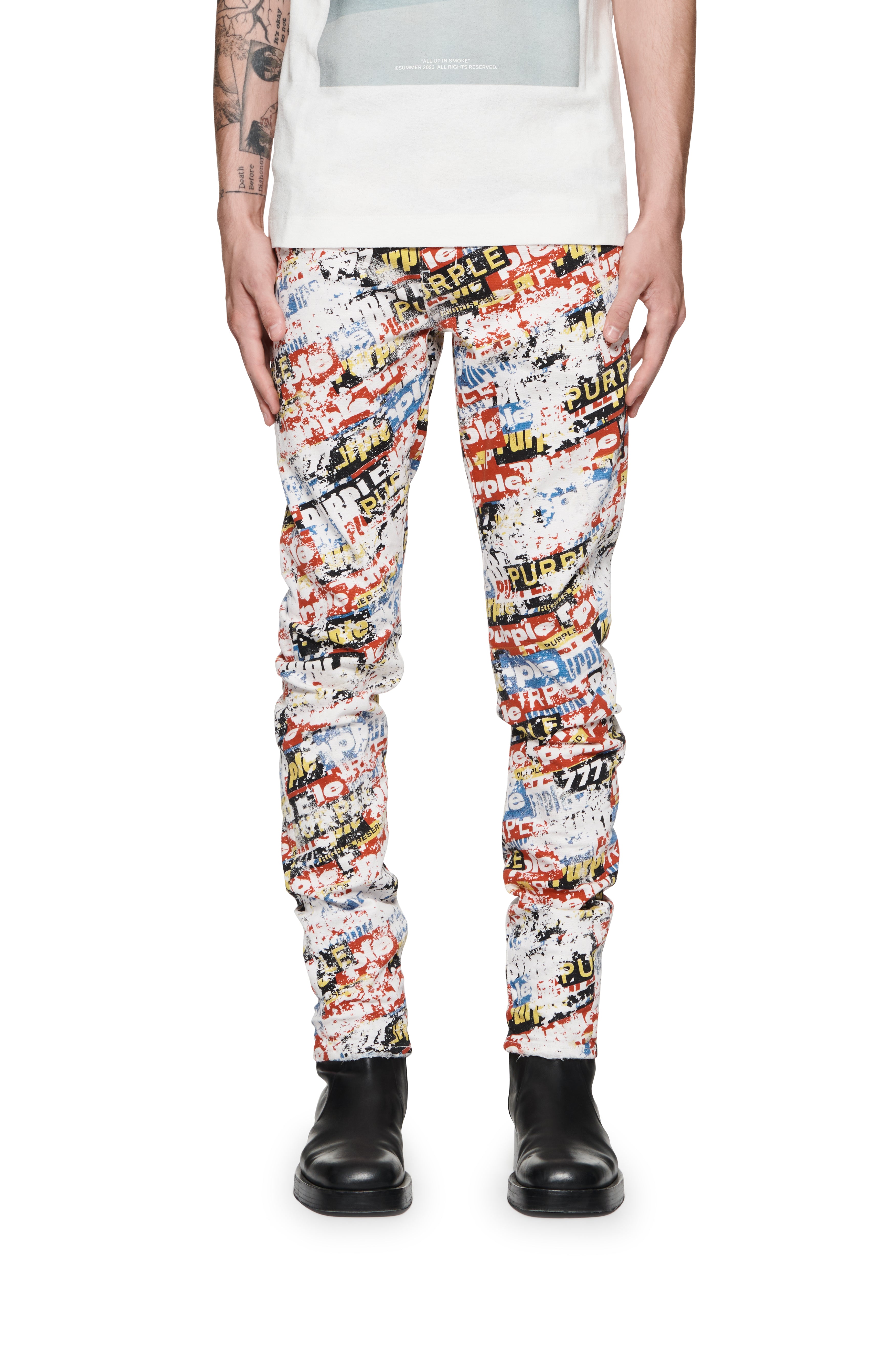 Split Jeans Sticker Purple Denim Jeans - Stickers Denim – InStyle-Tuscaloosa