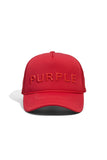 Purple Denim Trucker Hat - P902 Silicone Foam Trucker