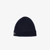 Lacoste Unisex Rib Knit Brushed Wool Beanie