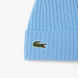 Lacoste Unisex Rib Knit Brushed Wool Beanie