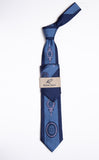 Rossi Man RMR450-2 mint green and teal paisley necktie