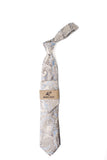 Rossi Man RMR569-4 white and silver paisley necktie with light-blue accents