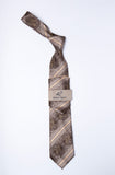 Rossi Man Tie - RMR650-6 - Brown and Cream Striped Paisley