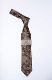 Rossi Man Tie - RMR654-1 - Brown and Cream Paisley