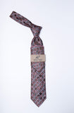 Rossi Man Tie - RMR655-3 - Brown and Pink Plaid and Paisley