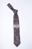 Rossi Man Tie - RMR656-5 - Dark Lavender Ornate Paisley